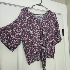 Floral Purple Shirt, LUQ
